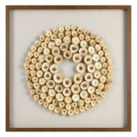 Art mural cadre ombre 3D floral moderne fait à la main, tableau encadré fleurs naturelles avec fond MDF pour décoration maison