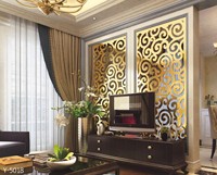 Séparateurs de pièces de style moderne Séparateur d'écran en métal à motif de fleurs Séparateur d'écran de balcon pour hall d'hôtel