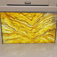 Panneau mural moderne en albâtre translucide, onyx artificiel poli pour hôtels, villas, feuille décorative découpée sur mesure, villas modernes