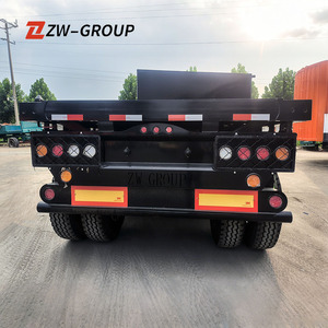 Semi-remorque plate-forme à 3 essieux pour le transport de marchandises lourdes, directement fournie par le fabricant et personnalisable - Product Image 3