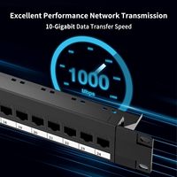 Panneau de brassage à fibre optique monté en rack 19 pouces 1U SC LC CAT6 CAT5E CAT6A Cat 6 Panneau de brassage réseau RJ45 48 ports