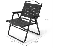 Chaise pliante inclinable de qualité supérieure en acier carbone, chaise longue d'extérieur pour le camping, la pêche, la plage, le jardin, le parc