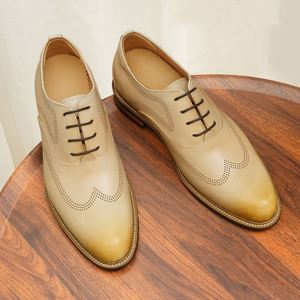 Zapatos de Vestir de Alta Gama para Hombre, Estilo Italiano, Formales, de Cuero Genuino, Hechos a Mano, Mocasines, Zapatos Oxford Formales de Negocios para Hombre - Product Image 5