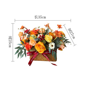 Set de roses artificielles en soie, pour fête prénatale, mariage, set de fleurs décoratives, guide sur la route - Product Image 1