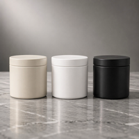 Pot à bougie de luxe en aluminium massif épaissi avec couvercle, récipient à bougie parfumée en métal haut de gamme sans soudure, vase à bougie haut de gamme