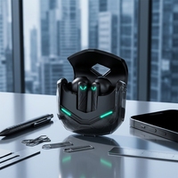Écouteurs intra-auriculaires TWS S45 style gaming avec ANC/ENC, étanches, indicateur LED, et amplification des basses