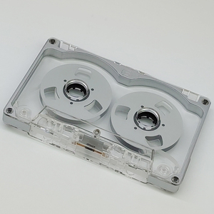 Caja de plástico transparente para cintas de casete con marco de aleación metálica y bobinas azules de 10.2cm x 6.3cm para grabación de audio - Product Image 6