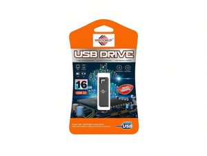 WIEOOMUP ยูเอสบีไดรฟ์ 16GB USB 2.0 แฟลชเมมโมรี่สติ๊กสำหรับจัดเก็บข้อมูลคอมพิวเตอร์ - Product Image 1