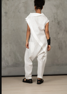 Mono largo de lino con cinturón medio para mujer de la mejor calidad, moda de verano, vestido de algodón 100% con decoración bordada, nuevo estilo africano - Product Image 4