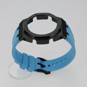 Kit Mod pour GA2100 Modification de la lunette métallique Boîtier de montre en caoutchouc <span class=keywords><strong>Bracelet</strong></span> en caoutchouc de silicone <span class=keywords><strong>GA</strong></span> <span class=keywords><strong>2100</strong></span>/2110 - Product Image 2