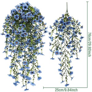 Nhân Tạo Tím Phong Lan Nho Manuka Bạch Đàn Treo Giỏ Trần Nhà Ngoài Trời Trang Trí Nội Thất Nhựa Hoa Tường Treo Nhà Máy - Product Image 3