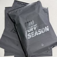 Vente flash - Sacs à fermeture éclair semi-transparents personnalisés, sacs d'emballage pour vêtements en PE givré, sacs à fermeture éclair en plastique gris avec logo