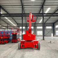 Nacelle élévatrice articulée HXT à auto-nivellement 12m pour l'élagage d'arbres, levage hydraulique extérieur en haute altitude avec nacelle de travail