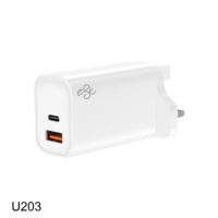 GaN PD65W Carga súper rápida EE. UU. UE Reino Unido AU en pines Teléfono celular múltiple QC Tipo C Cargador de pared USB C PD3.0 Cargador rápido Tipo C
