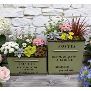 Boîte aux lettres murale rétro en <span class=keywords><strong>fonte</strong></span> étanche, pot de fleurs mural en fer forgé, bassin mural adapté aux balcons de gîtes - Product Image 2