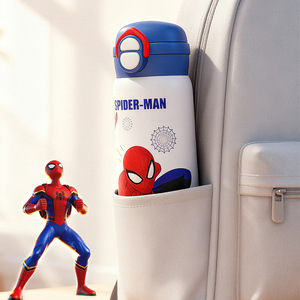 Botella de Agua Infantil con Aislamiento Térmico, Diseño de Mickey, Minnie y Spider-Man, Termo de Acero Inoxidable con Doble Función y Pajita - Product Image 3