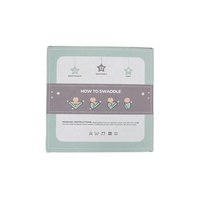 Nouvelle marque bébé mousseline couvertures d'emmaillotage boîtes de rangement emballage avec fenêtre en plastique