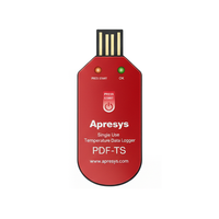 Higrómetro Electrónico Desechable con Interfaz USB, Visualización de Informes en PDF, Descarga de Software, Cadena de Frío, Productos Médicos, Apresys PDF-L ABS