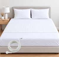 Drap plat de mise à la terre blanc, en coton biologique premium avec 5 % de fibres d'argent, drap conducteur pour le sommeil et le soutien à la récupération