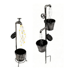 Maceta de Hierro con Luz LED <span class=keywords><strong>Solar</strong></span>, Abertura Automática para Plantar Flores, Decoración para Jardín y Patio - Product Image 1