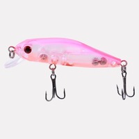 Leurre de pêche micro flottant Lion Factory Direct 4g 60mm Black Shark Minnow avec trois hameçons triples pour la barre de mer