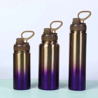 Mug de voyage isotherme en acier inoxydable avec logo personnalisé Emerit 2026, gourde anti-fuite pour sports de plein air avec poignée