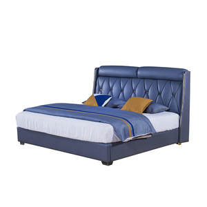 Nouveau <span class=keywords><strong>lit</strong></span> moderne en taille Queen, meubles de chambre à coucher de luxe italiens, <span class=keywords><strong>rangement</strong></span> rembourré - Product Image 3