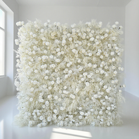 Mur de fleurs artificielles de 8 pieds, élégant, romantique, nouvelle arrivée, en soie et plastique, pour la décoration de mariage, les événements photo