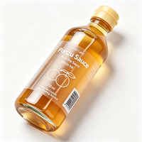 Étiquettes de bouteilles de sauce soja aux agrumes Haoxuan, fabricant, autocollants imprimés en PET transparent avec encre blanche, imperméables, pour emballages alimentaires