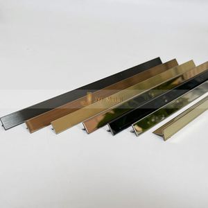 LL139 Stainless Steel 304 PVD Coating T Shape <b>Tile</b> Trim Waterproof Durable Easy Installation for Apartment Contemporary Design - Product Image 6