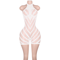 Tenues de strip-teaseuse sexy pour club, lingerie exotique, tenues de scène transparentes, costumes de pole dance personnalisés en maille ornée de strass, vente en gros