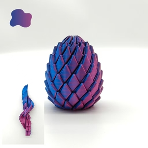 Creative 3D Printed Dragon <b>Egg</b> Toy Rotating Deformation Stress Relief Slime Ball Kids Gift Fidget Toy - Product Image 4
