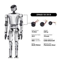 Moteur servo DC 79 mm, actionneur robotique 48 V avec double encodeur rotatif pour exosquelette, robot humanoïde, bras collaboratif IA |   ZBDynamiX