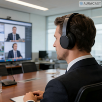 Casque audio supra-auriculaire BH682G Auracast BT, Bluetooth 6.0, diffusion audio multi-appareils, ultra faible consommation, 35 heures d'autonomie, pour musées et diffusions