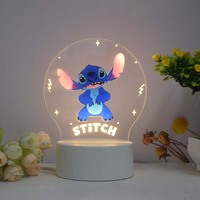 Lampe de nuit LED 3D moderne en PVC pour bébés et enfants - Design d'animation anime - Coffret cadeau