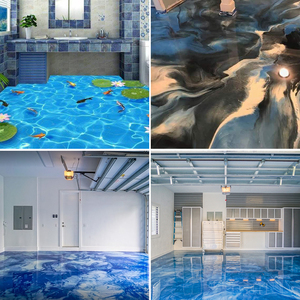 Độ bóng cao tinh thể lỏng rõ ràng nhựa Epoxy sắc tố nhựa Epoxy AB keo gallon kim loại Sàn epoxy Vật liệu Epoxy - Product Image 3