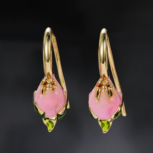 Orecchini Vintage a Forma di Tulipano per Donne, Accessori di Moda Floreali per Uso Quotidiano - Product Image 2