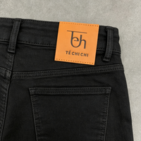 Écussons personnalisés en cuir PU écologique, étiquettes sérigraphiées pour vêtements, jeans, accessoires de couture, vente en gros OEM