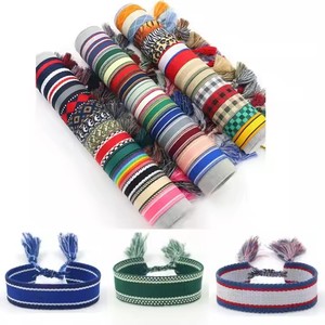 Pulseras de Jacquard <span class=keywords><strong>con</strong></span> texto personalizado HLC, pulseras ajustables tejidas, ¿qué haría Jesús, pulsera de <span class=keywords><strong>amistad</strong></span> para festivales? - Product Image 5