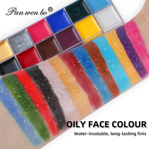 Set Profesional <span class=keywords><strong>de</strong></span> Pintura Corporal y Facial <span class=keywords><strong>de</strong></span> 12 Colores, No Tóxica, Paleta <span class=keywords><strong>de</strong></span> Pintura Facial para Dibujos Faciales - Product Image 3