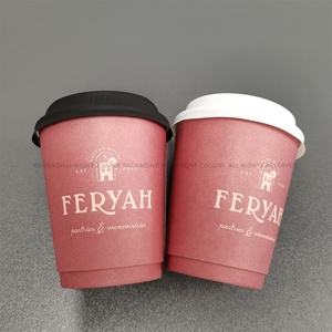 ถ้วยกระดาษผนังสองชั้นพิมพ์ลายกำหนดเองสำหรับร้านกาแฟเครื่องดื่มเอสเพรสโซที่เป็นเอกลักษณ์ - Product Image 4