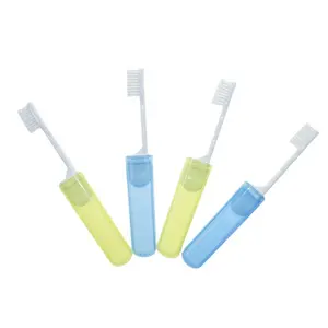 批发旅行牙刷可折叠完美牙刷便携式高品质牙刷带定制标志