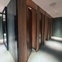 Cubículos de Baño HPL de Diseño Innovador DEBO Resistentes a los Arañazos, Diseño Gráfico para Escuelas y Centros Comerciales
