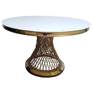Ensemble de chaises modernes, <span class=keywords><strong>table</strong></span> à <span class=keywords><strong>manger</strong></span> en marbre et bois, plateau rond de 120 cm, verre trempé de 12 mm d'épaisseur, 132 pouces, <span class=keywords><strong>table</strong></span> de <span class=keywords><strong>salle</strong></span> à <span class=keywords><strong>manger</strong></span> pour 12 <span class=keywords><strong>personnes</strong></span> - Product Image 2