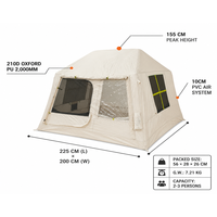 Tente de camping gonflable en PVC personnalisée, imperméable, portable, familiale, grande, pliable, pour le glamping, tente de maison gonflable, tente d'extérieur