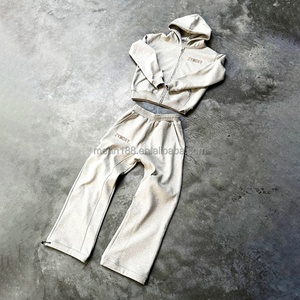 2025 OEM Custom Hoodies Set Two Piece French Terry Tracksuits for Men Jogging Suit Blank Design Sweat Suit Set Jogger Set Men - Product Image 1
