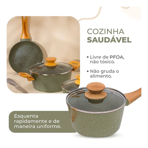 Ensemble de casseroles de haute qualité en céramique moderne, revêtement antiadhésif, 14 pièces, en alliage d'aluminium, compatible induction, passe au lave-vaisselle - Product Image 3