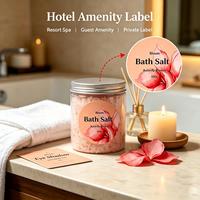 Étiquettes autocollantes rondes découpées, autocollants personnalisés pour cristaux de bain avec logo pour emballages d'articles de toilette de spa et d'hôtel