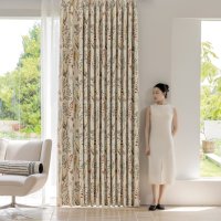 Rideaux occultants à œillets imprimés feuilles de forêt tropicale, isolants thermiques pour chambre et salon