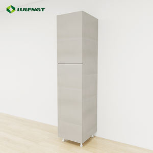 خزانات مطبخ من الألومنيوم وحدات مخصصة ، خزانة طعام طويلة ، أبواب سفلية علوي ، تصميم فاخر حديث ، مقاوم للحريق ، مناسب - Product Image 2